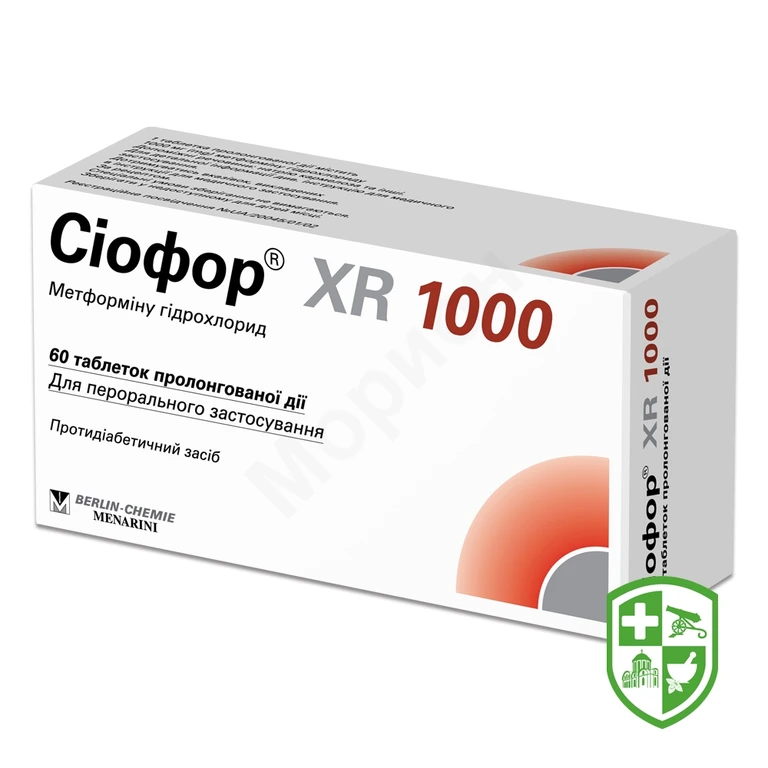 Сіофор XR табл. пролонг. 1000 мг №60