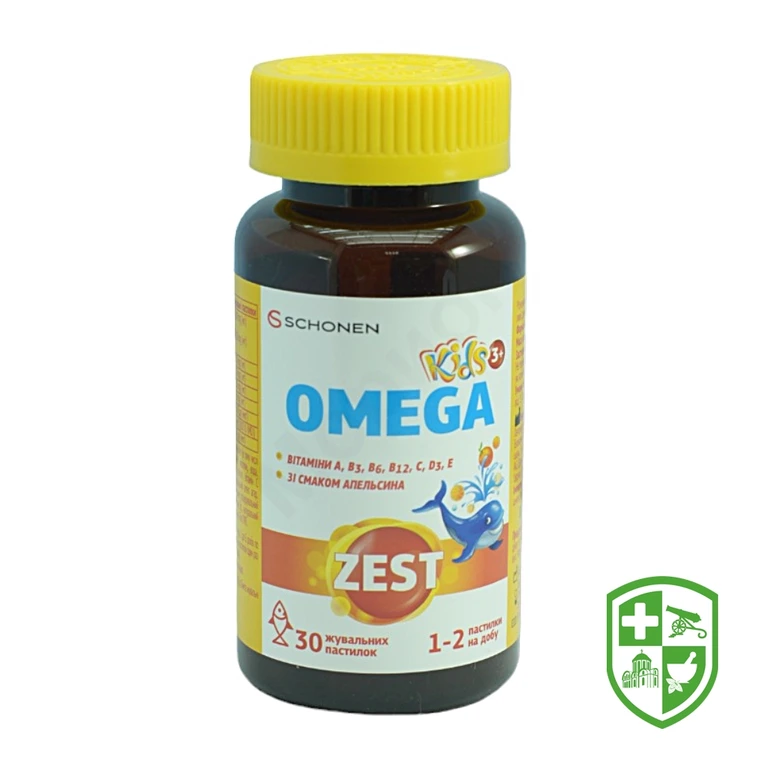 Зест кідз омега пастилки жув.