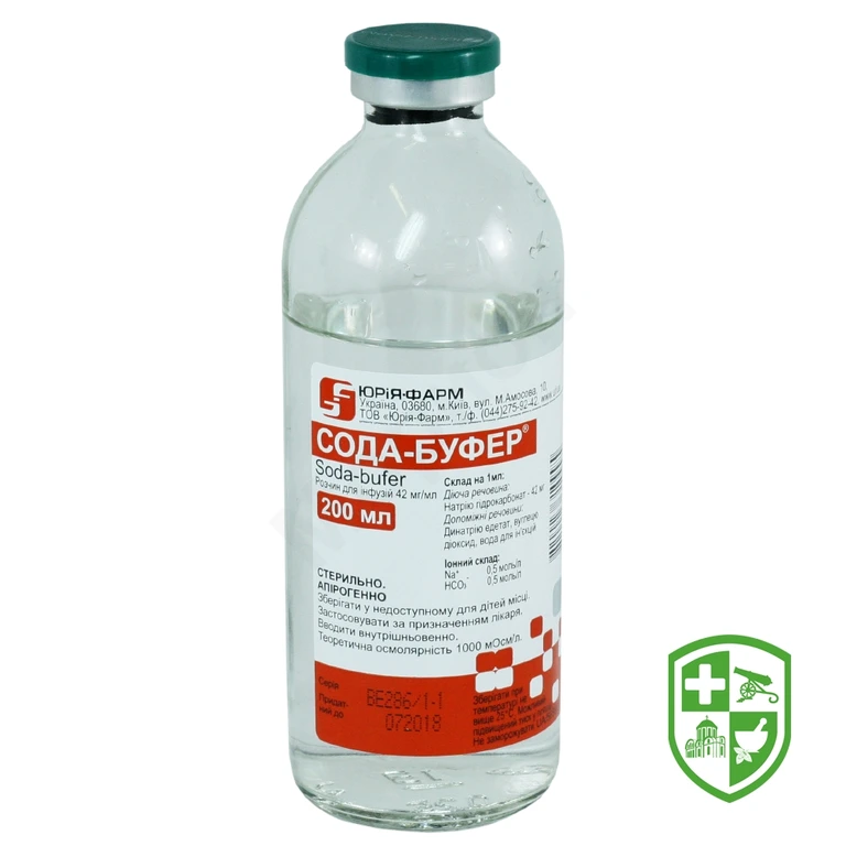Сода-буфер р-н д/інф 42 мг/мл 200.мл