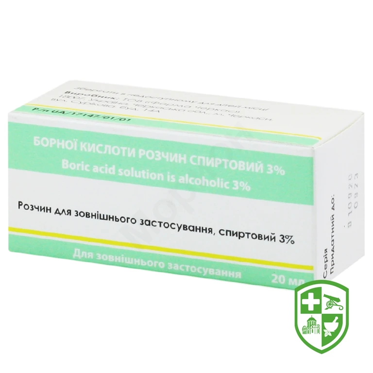 Борної кислоти розчин спиртовий 3%