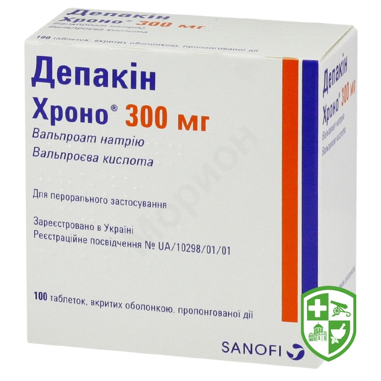 Депакін хроно табл. пролонг. 300 мг №100