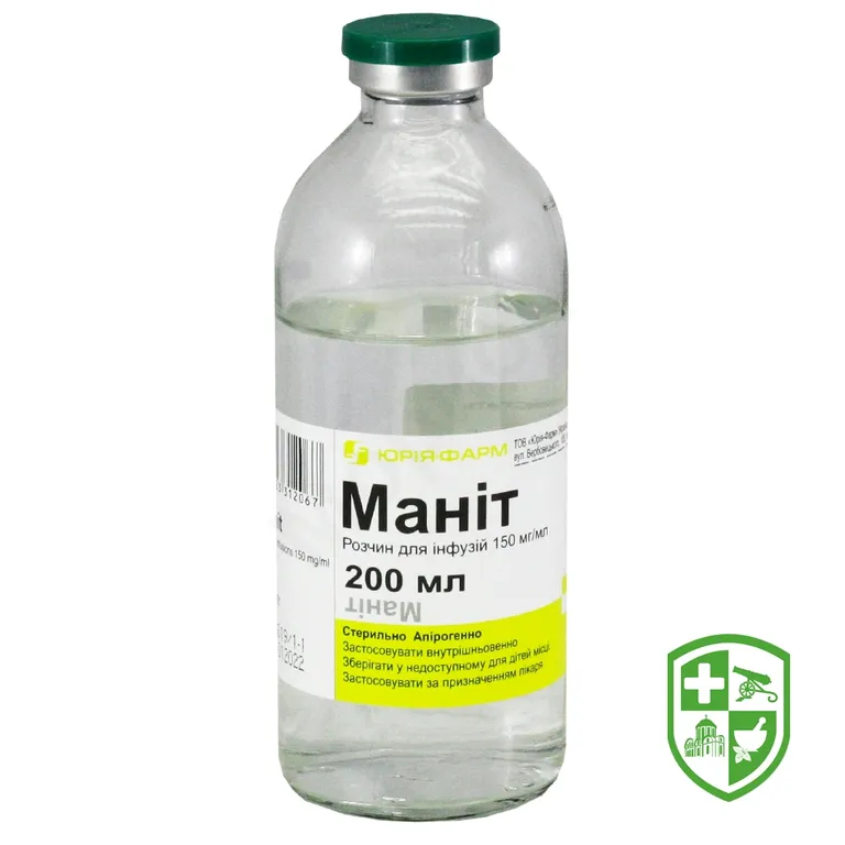 Маніт р-н д/інф 150 мг/мл 200.мл №1