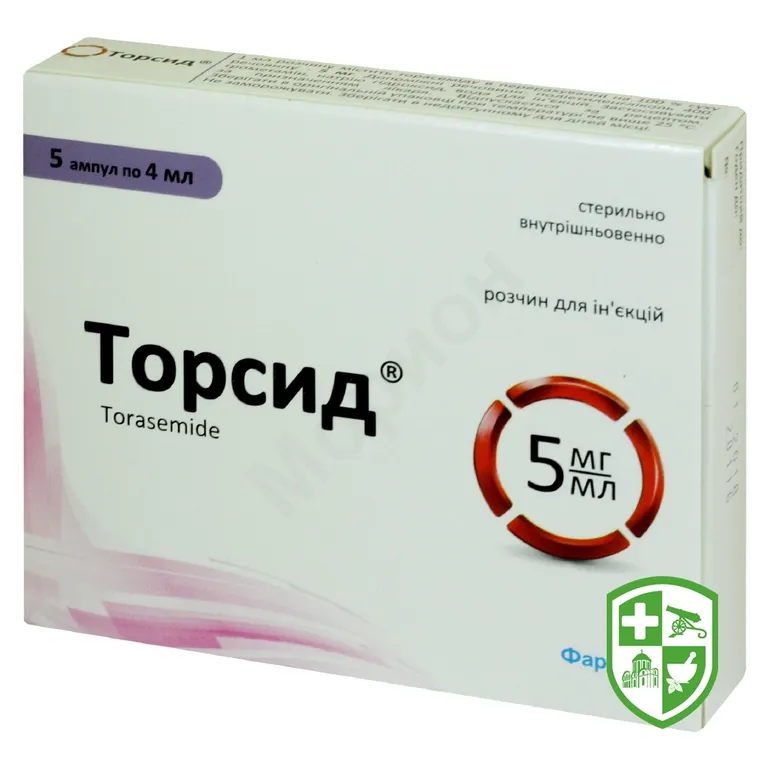 Торсид р-н д/ін. 5 мг/мл 4.мл №5