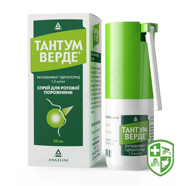 Тантум верде спрей д/рот. порожнини 1,5 мг/мл 30.мл №1