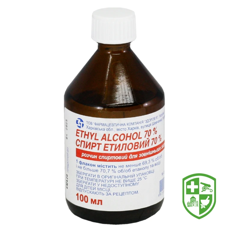 Спирт етиловий р-н зовніш 70 % 100.мл