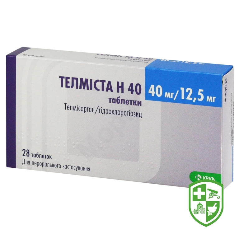 Телміста Н табл. 40 мг + 12,5 мг №28
