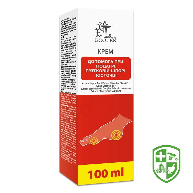Крем Допомога при подагрі, п'ятковій шпорі, кісточці крем 100 мл