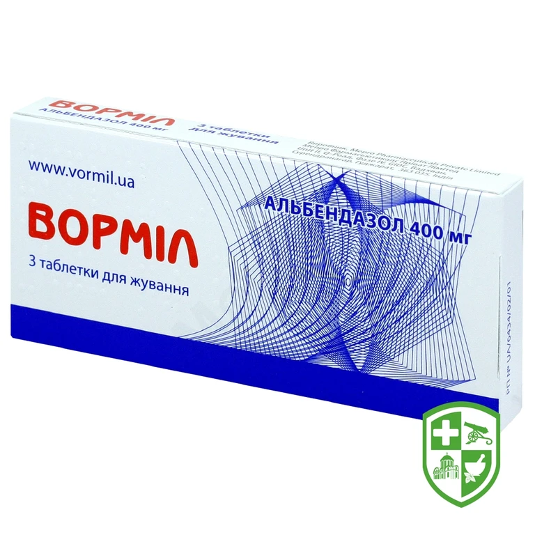 Ворміл табл. жув. 400 мг №3
