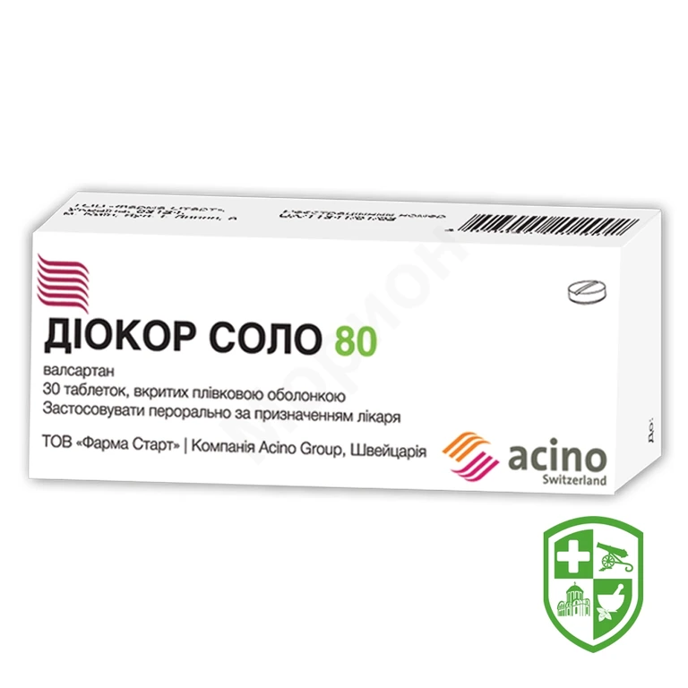 Діокор соло табл. 80 мг №30