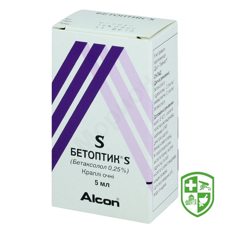 Бетоптік S крап. очні 0,25 % 5.мл №1