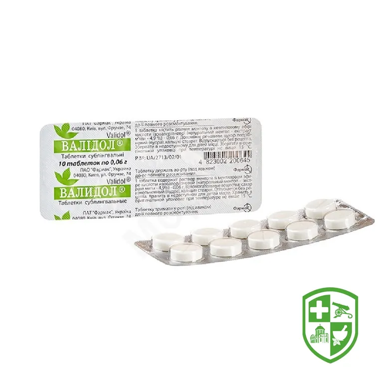 Валідол табл. п/язикові 60 мг №10