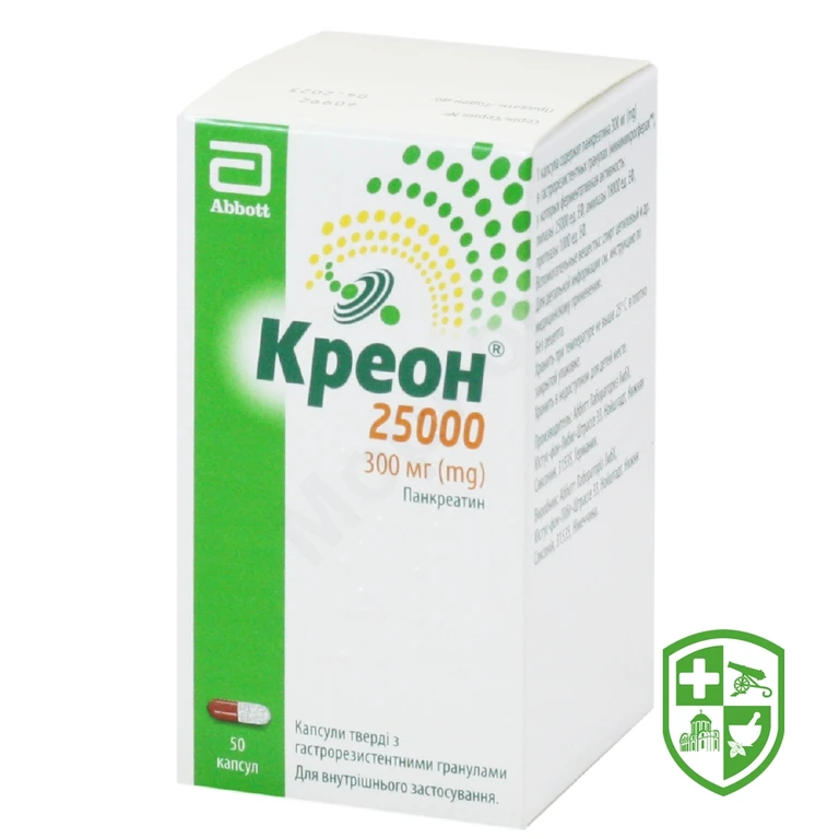 Креон капс. кишковорозч. 25000 МО №50