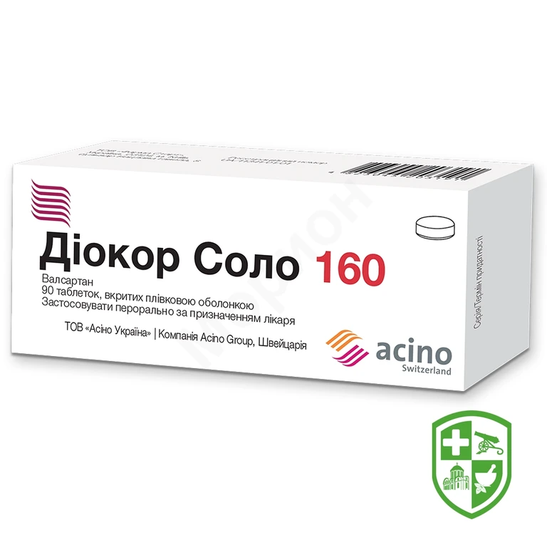 Діокор соло табл. 160 мг №90