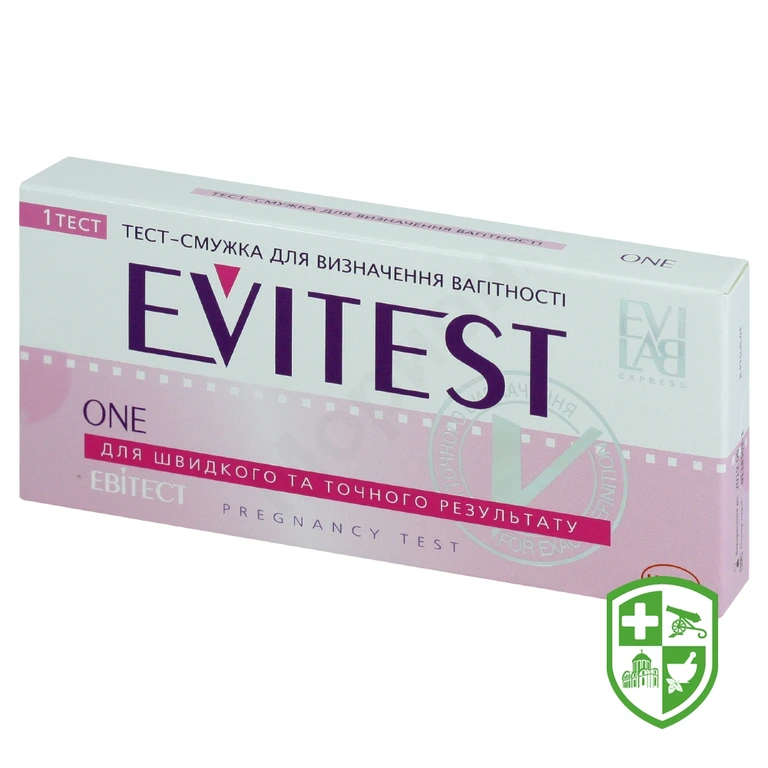 Тест для визначення вагітності Евітест тест-полоска, one, червон.