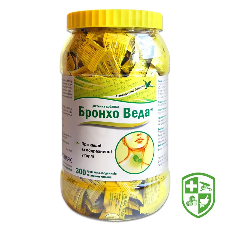 Бронхо веда льодяники банка, смак лимону №300