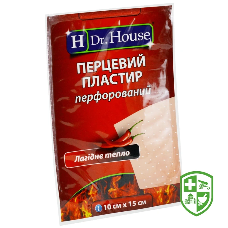 Пластир перцевий H Др. Хаус 10 см * 15 см, перфорований