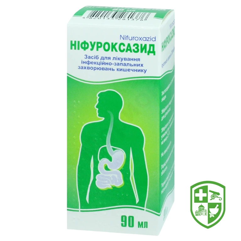 Ніфуроксазид сусп. орал. 200 мг/5 мл 90.мл