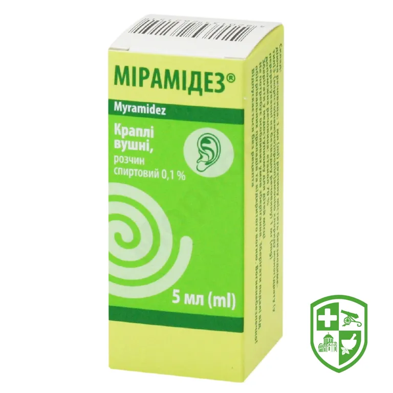 Мірамідез крап. вушн. 0,1 % 5.мл №1