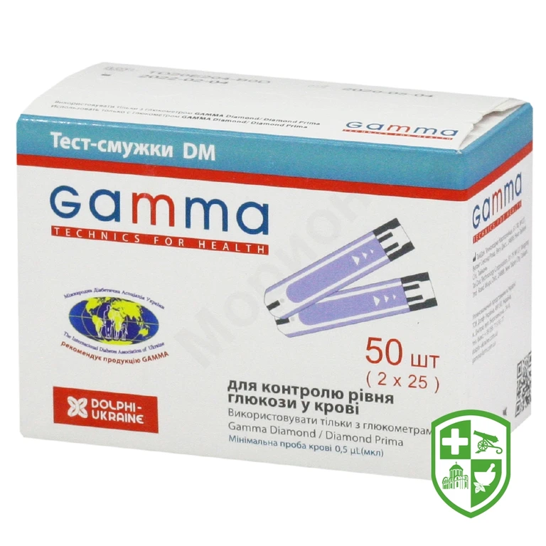 Тест-смужки для контролю рівня глюкози у крові DM тест-смужка