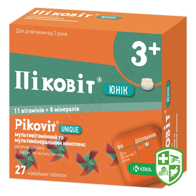 Піковіт юнік табл. жув. №27