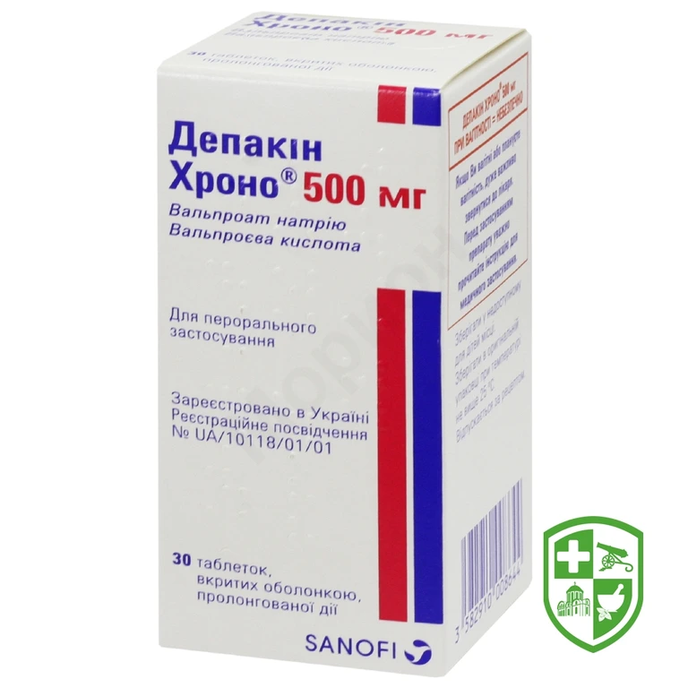 Депакін хроно табл. пролонг. 500 мг №30