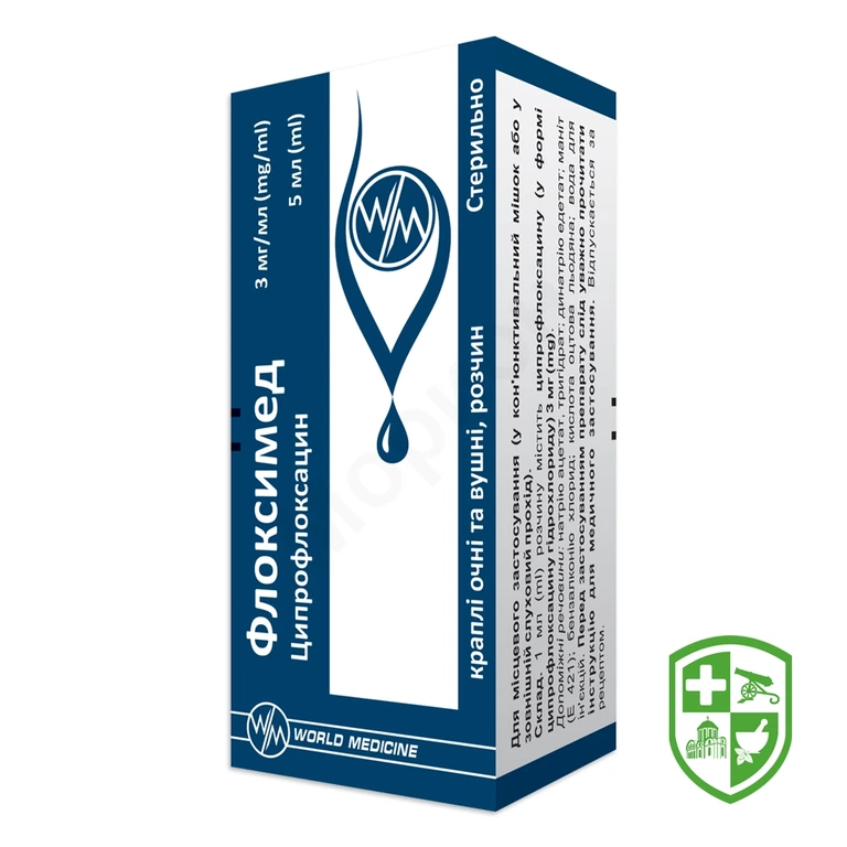 Флоксимед крап. очні/вушн. 0,3 % 5.мл