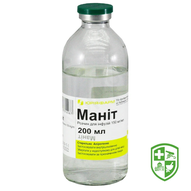 Маніт р-н д/інф 150 мг/мл 200.мл