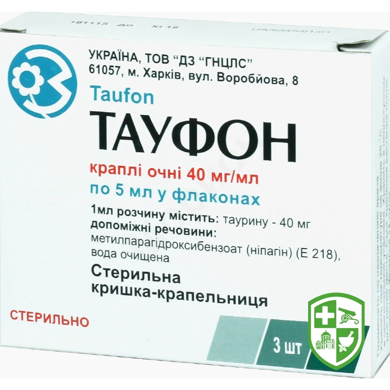 Тауфон крап. очні 4 % 5.мл №3