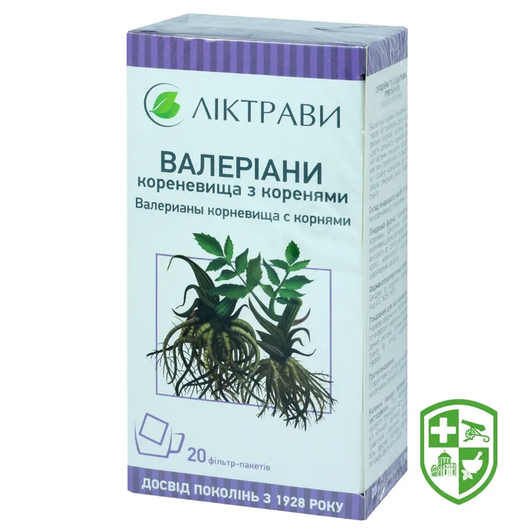 Валеріани кореневища з коренням кореневища та коріння 1.5г №20