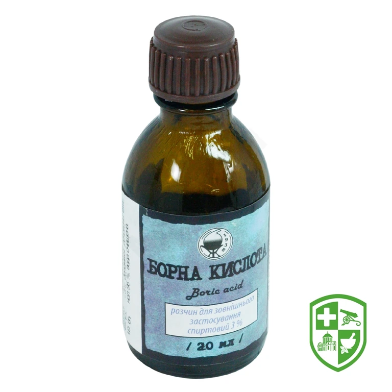 Борна кислота р-н спирт 3 % 20.мл