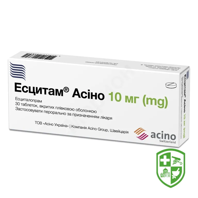 Есцитам® Асіно таблетки, вкриті плівковою оболонкою 10 мг №30