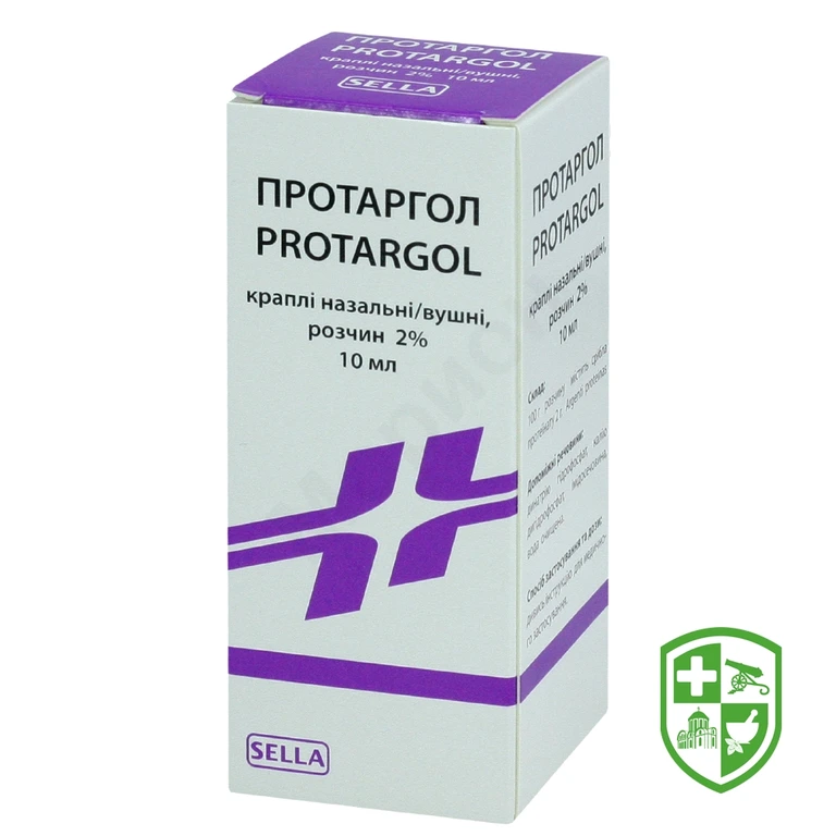 Протаргол крап. вуш., назал. 2 % 10.мл №1