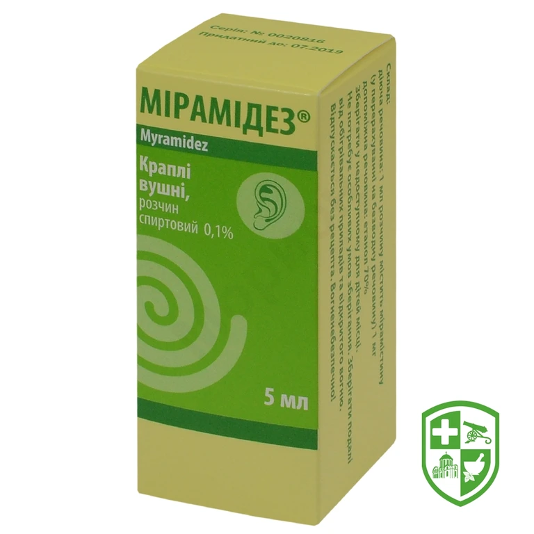 Мірамідез крап. вушн. 0,1 % 5.мл №1