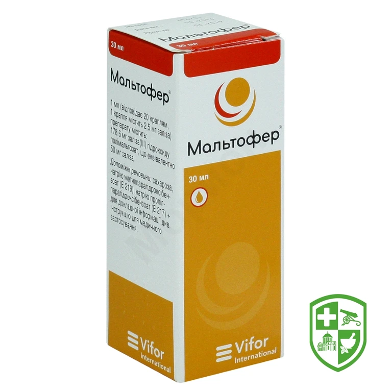 Мальтофер крап. орал. 50 мг/мл 30.мл