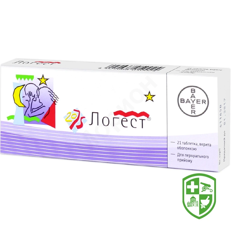 Логест табл. 0,075 мг + 0,02 мг №21