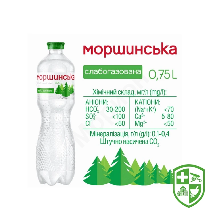 Вода мінеральна Моршинська 0,75 л, слабогазована