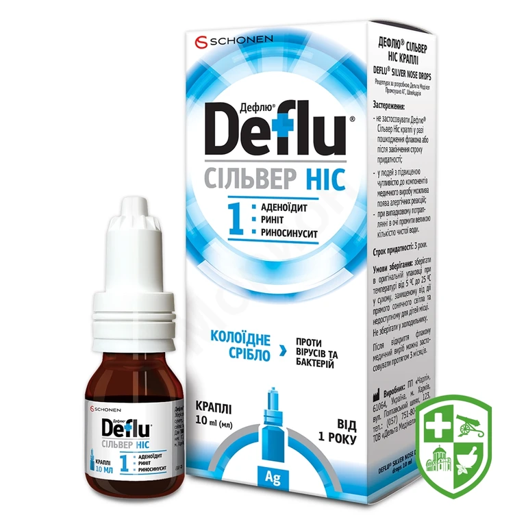 Дефлю сільвер ніс фл. з крапел. 10 мл
