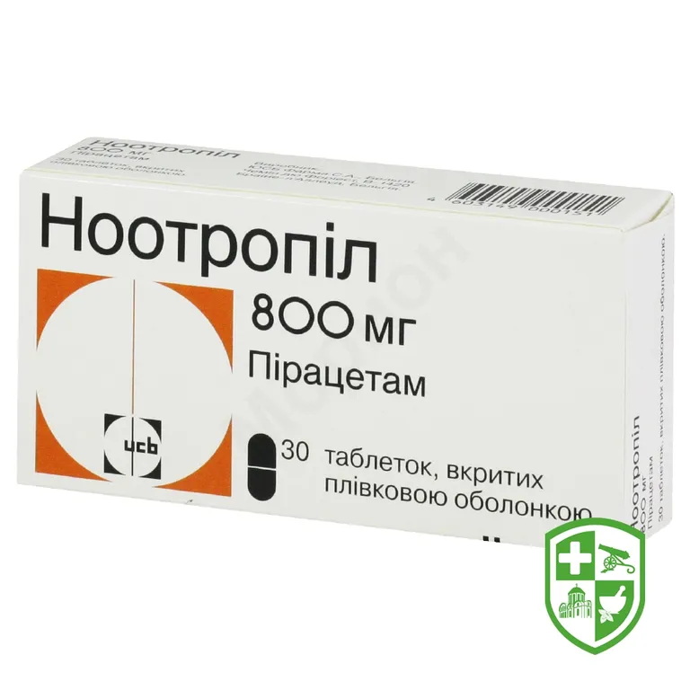 Ноотропіл® таблетки, вкриті плівковою оболонкою 800 мг №30