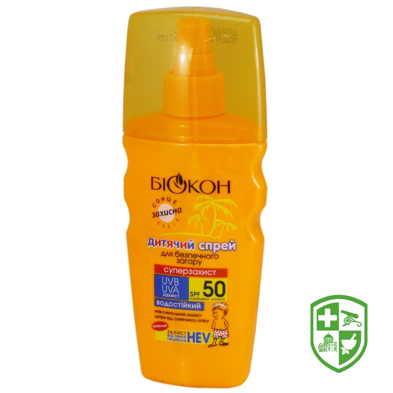 Спрей дитячий для безпечної засмаги spf 50 суперзахист спрей 160 мл
