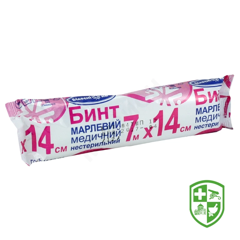 Бинт марлевий нестерильний 7 м х 14 см тип 17, тм "Білосніжка"