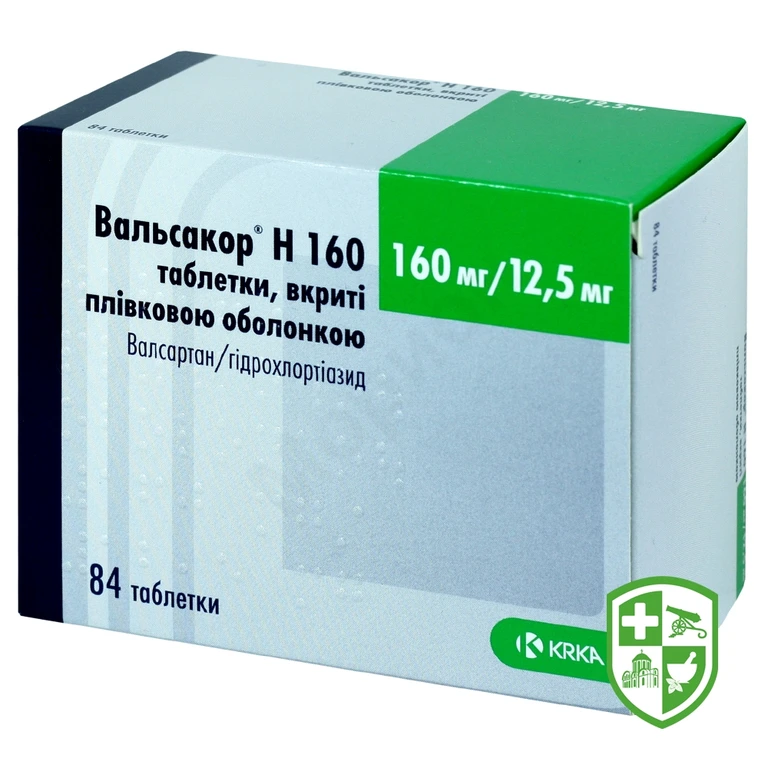 Вальсакор H табл. 160 мг + 12,5 мг №84