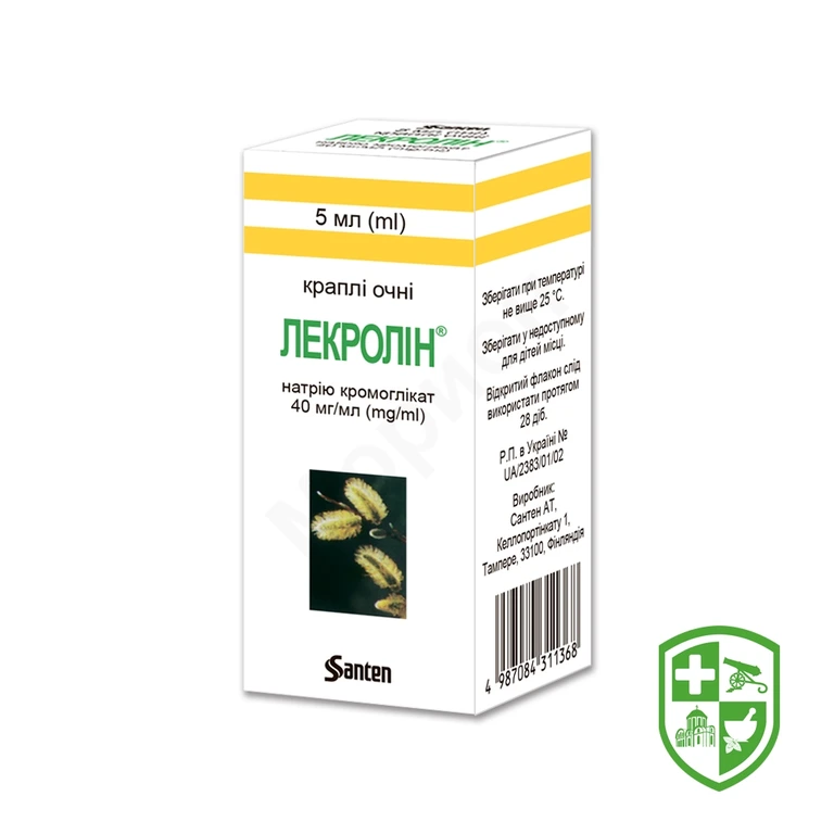 Лекролін крап. очні 4 % 5.мл №1