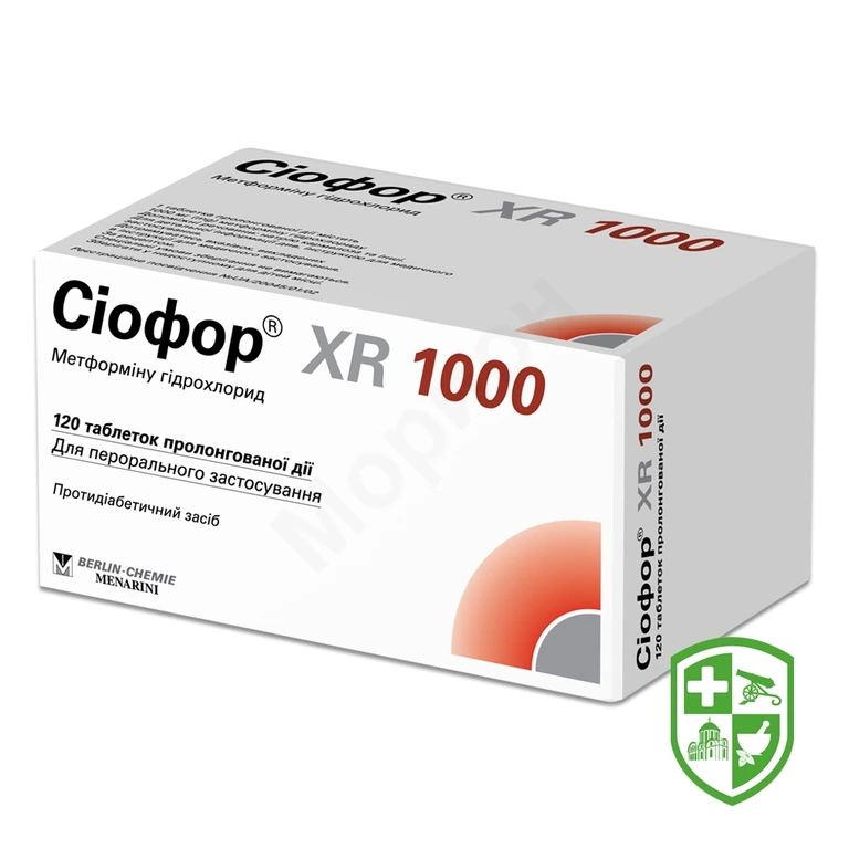 Сіофор XR табл. пролонг. 1000 мг №120