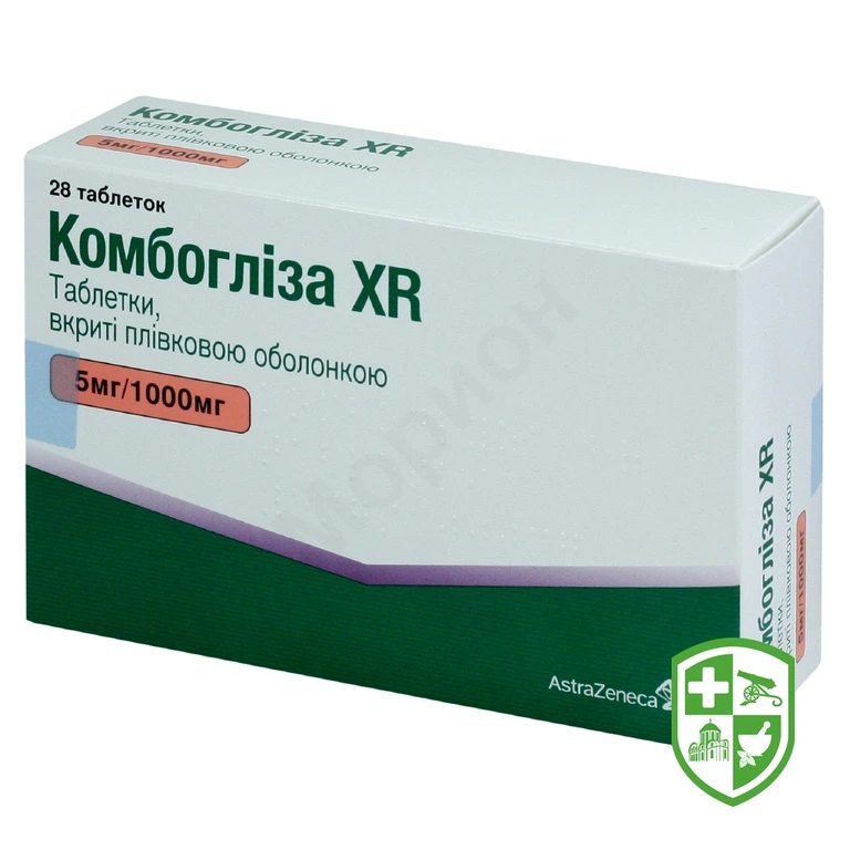 Комбогліза XR табл. 5 мг + 1000 мг №28