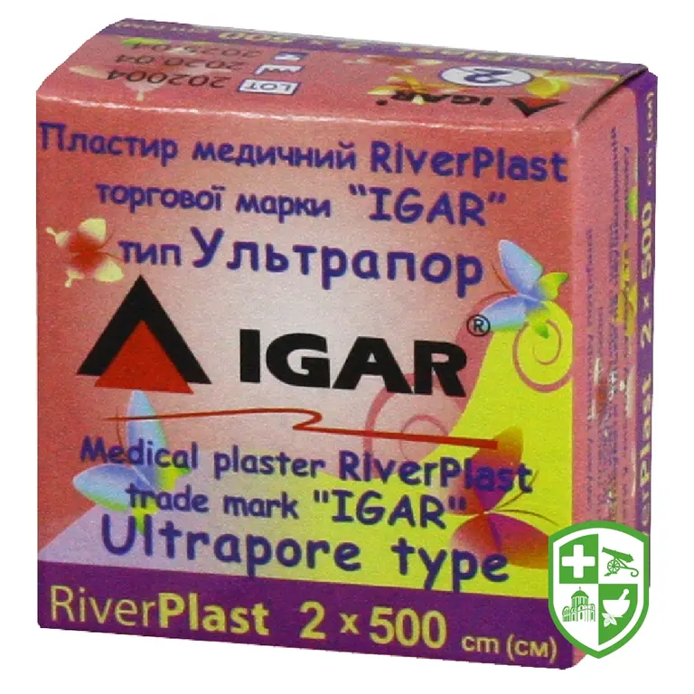 Пластир Ріверпласт Ігар 2 см * 500 см, Ультрапор (на неткан. осн.)