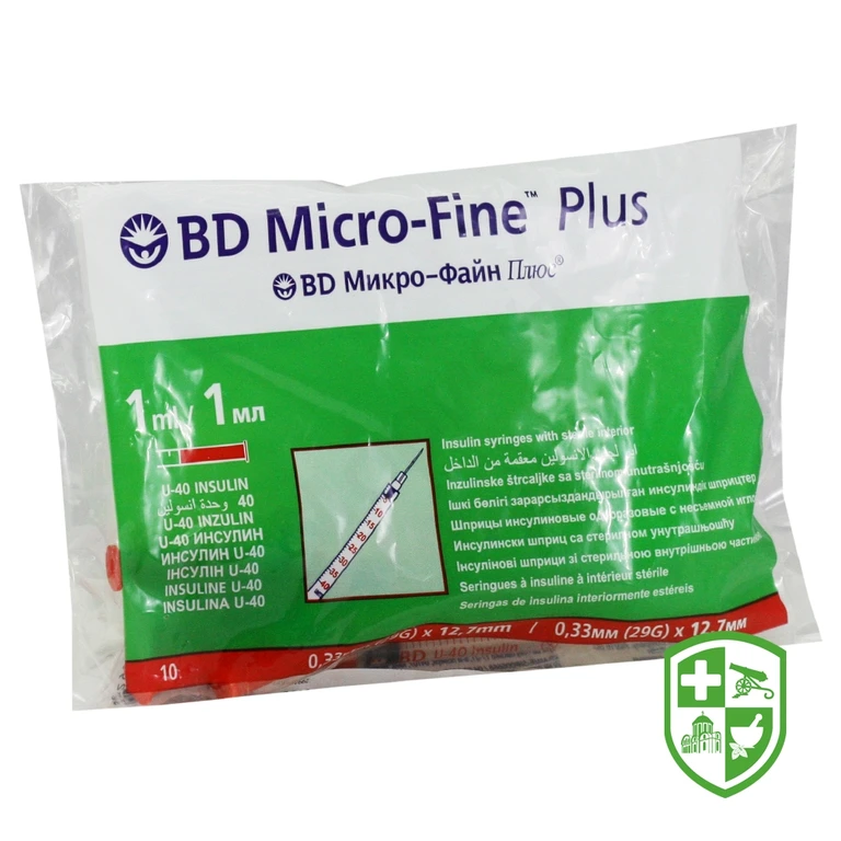 Шприц інсуліновий BD Мікро-файн плюс U-40 U-40 1 мл, голка