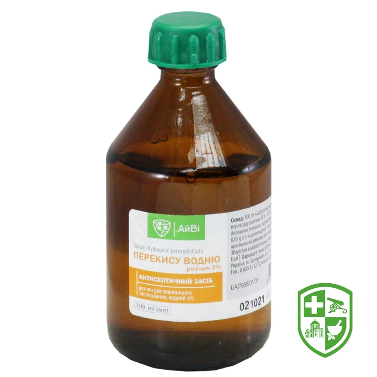Перекис водню р-н 3 % 100.мл