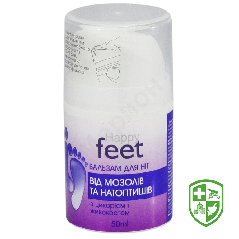Бальзам для ніг Від мозолів та натоптишів Хеппі фіт Happy Feet 50 мл