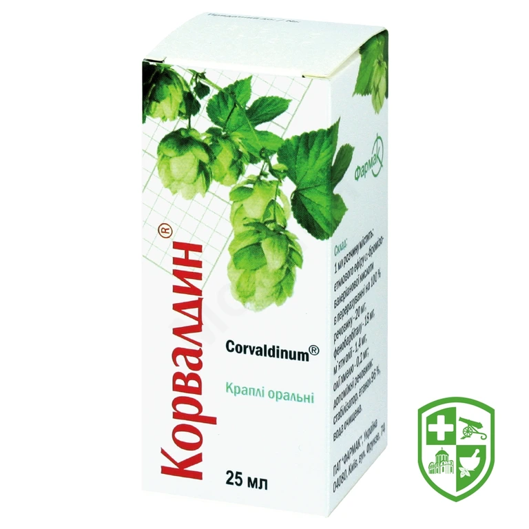Корвалдин крап. орал. 25.мл №1