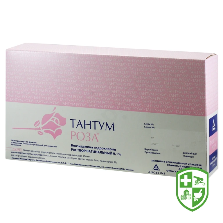 Тантум роза р-р вагінал. 100 мг/мл 140.мл №5